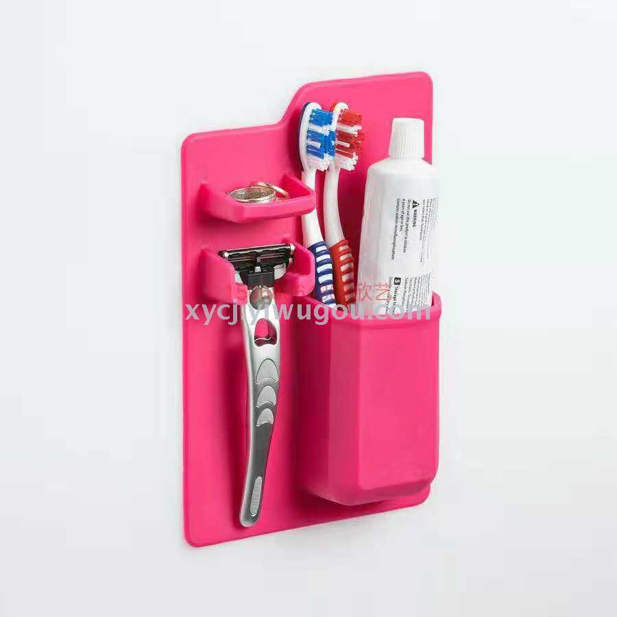 Wall-mounted silicone toothbrush holder, portable razor holder, silicone creative multi-functional products Specification image