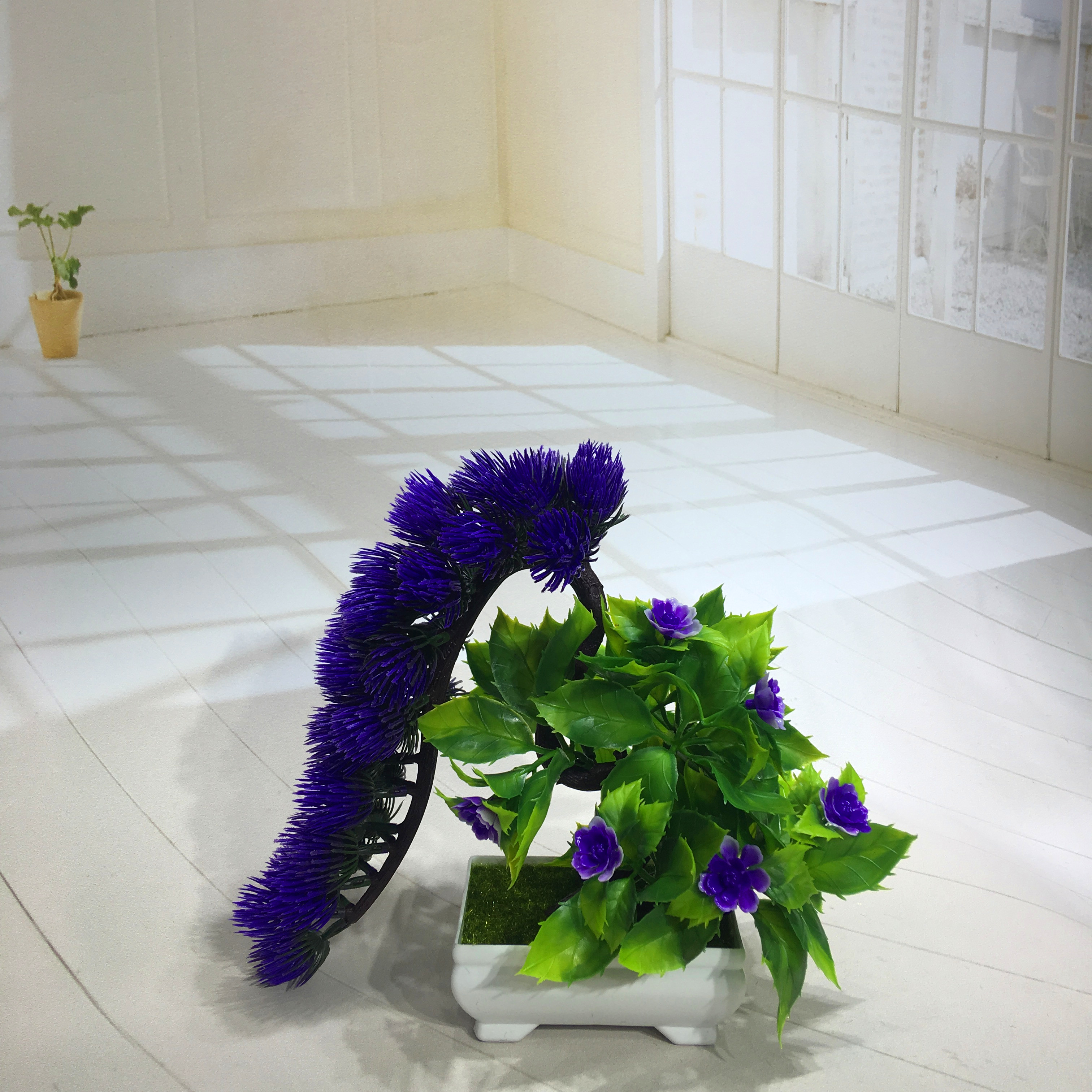 Mini artificial bonsai flowers, small potted plants, factory direct sales of artificial flower plants details Picture
