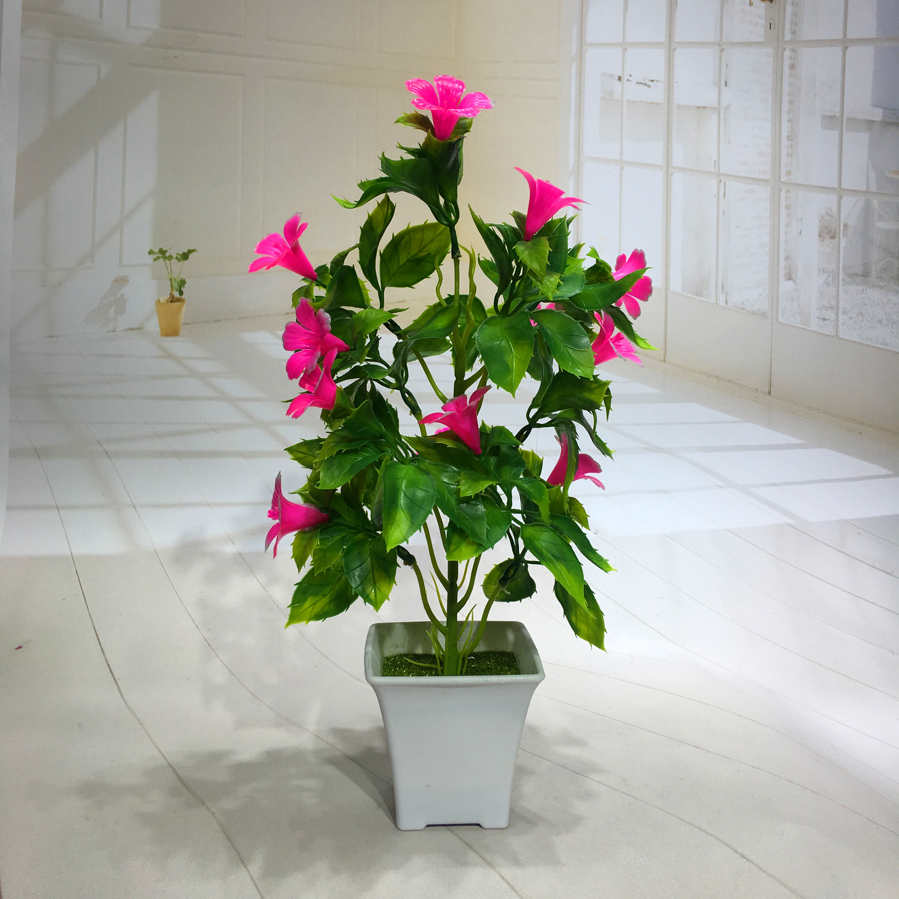 Mini artificial bonsai flowers, small potted plants, factory direct sales of artificial flower plants Specification image