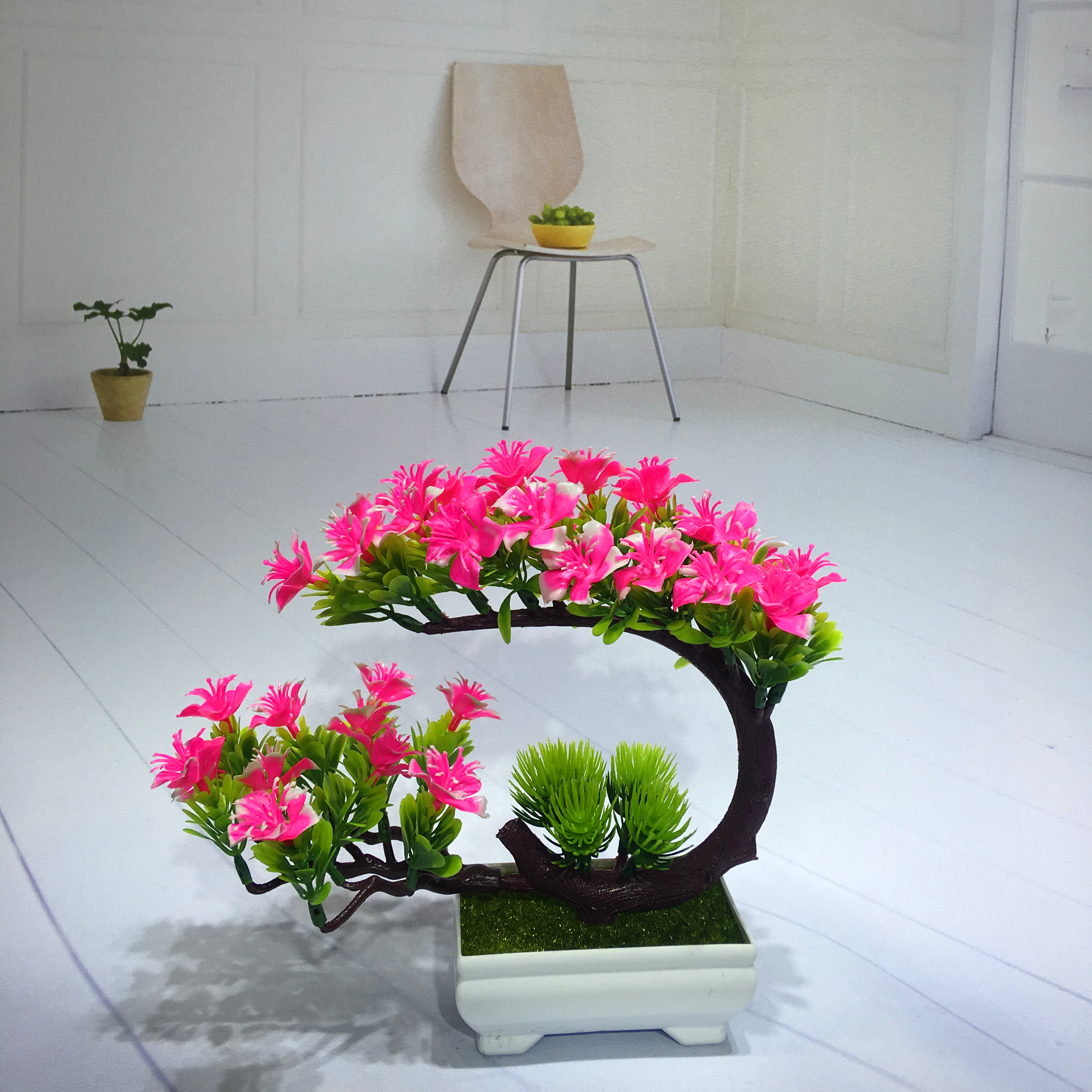 Mini artificial bonsai flowers, small potted plants, factory direct sales of artificial flower plants details Picture
