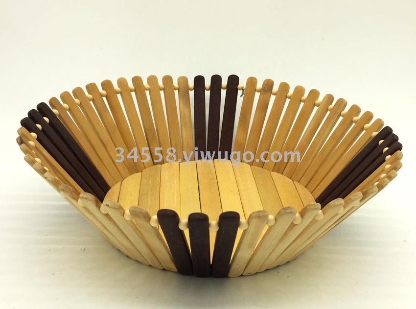 Bamboo fruit basket, oval-shaped draining basket, food candy, bamboo slice fruit basket Specification image
