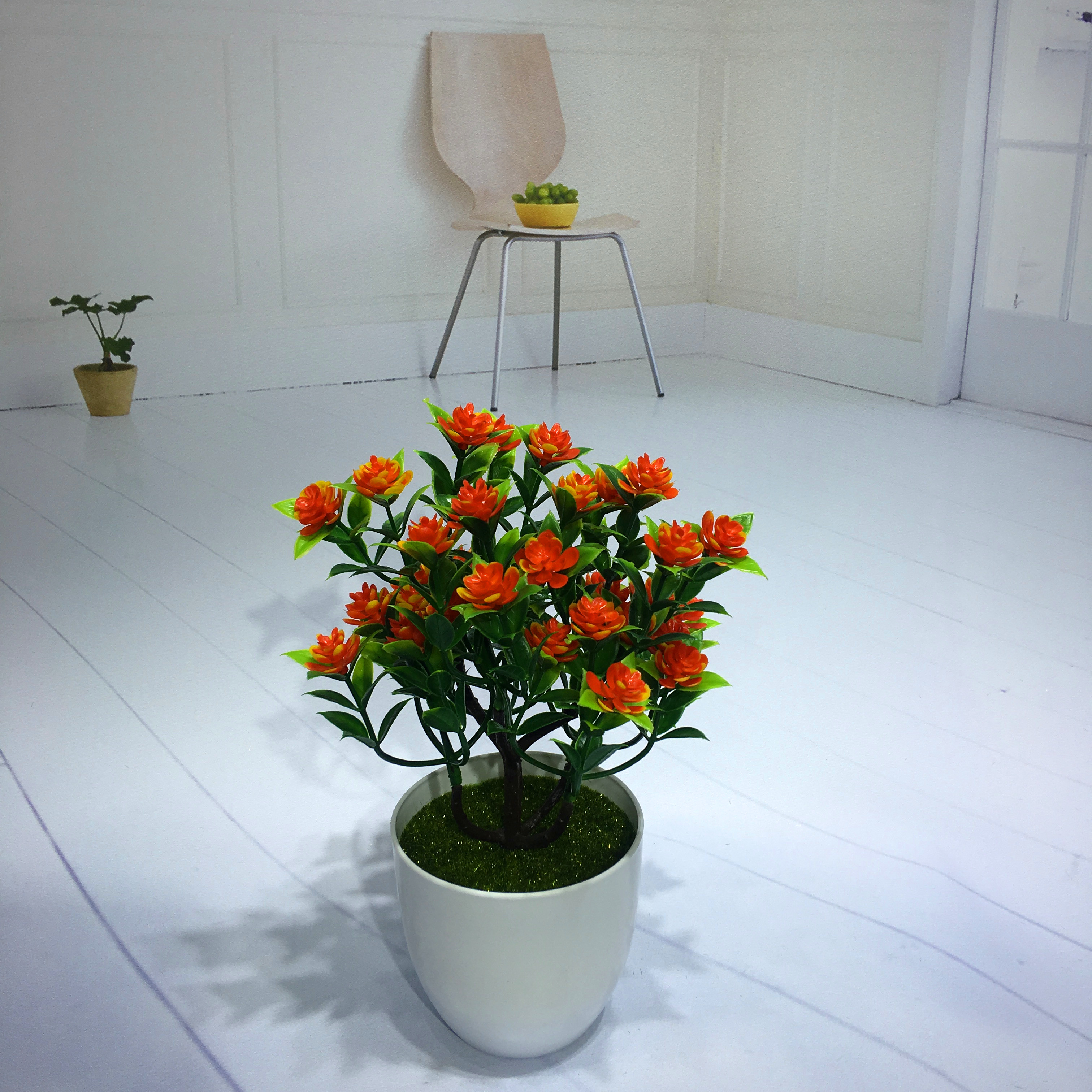 Mini artificial bonsai flowers, small potted plants, factory direct sales of artificial flower plants details Picture