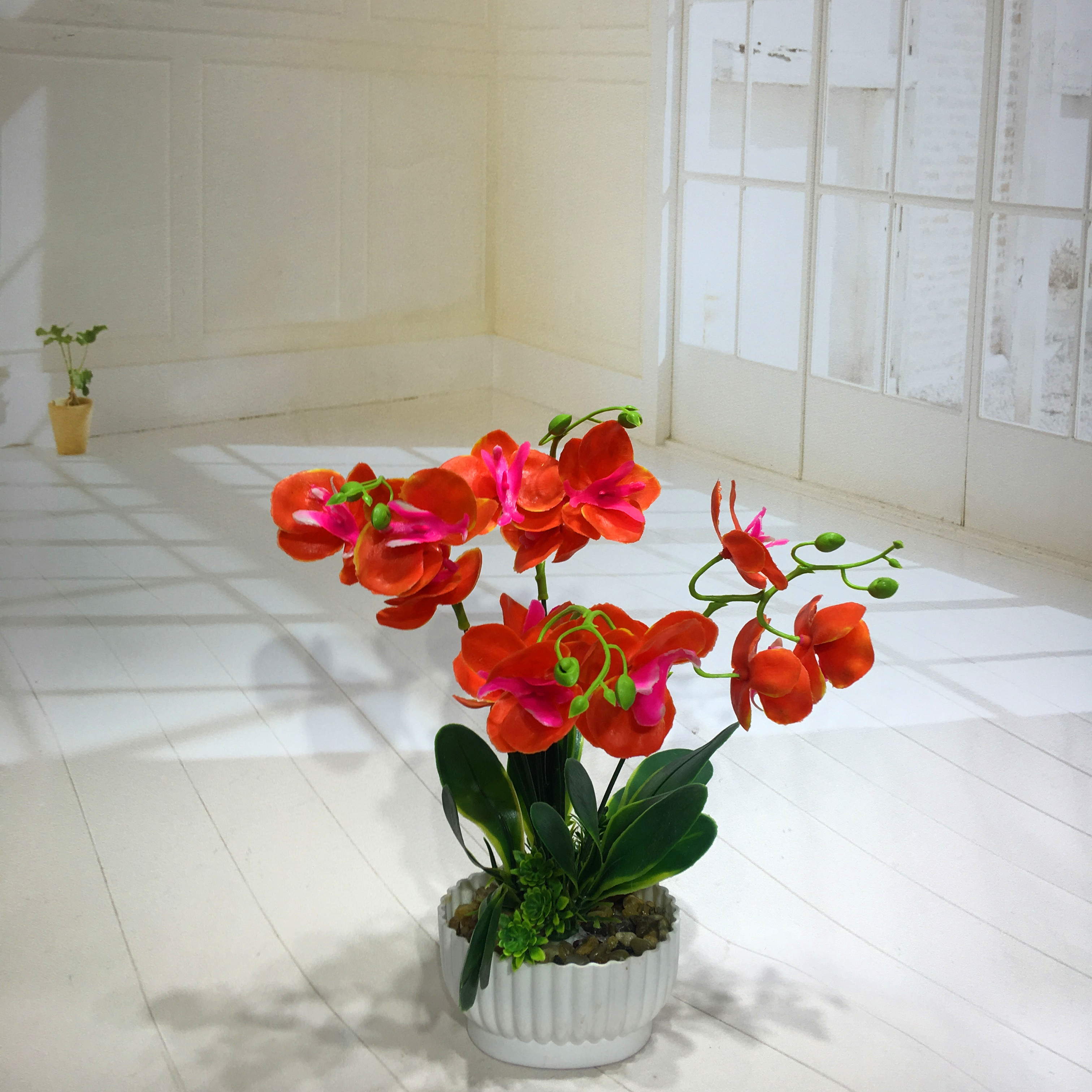 Mini artificial bonsai flowers, small potted plants, factory direct sales of artificial flower plants