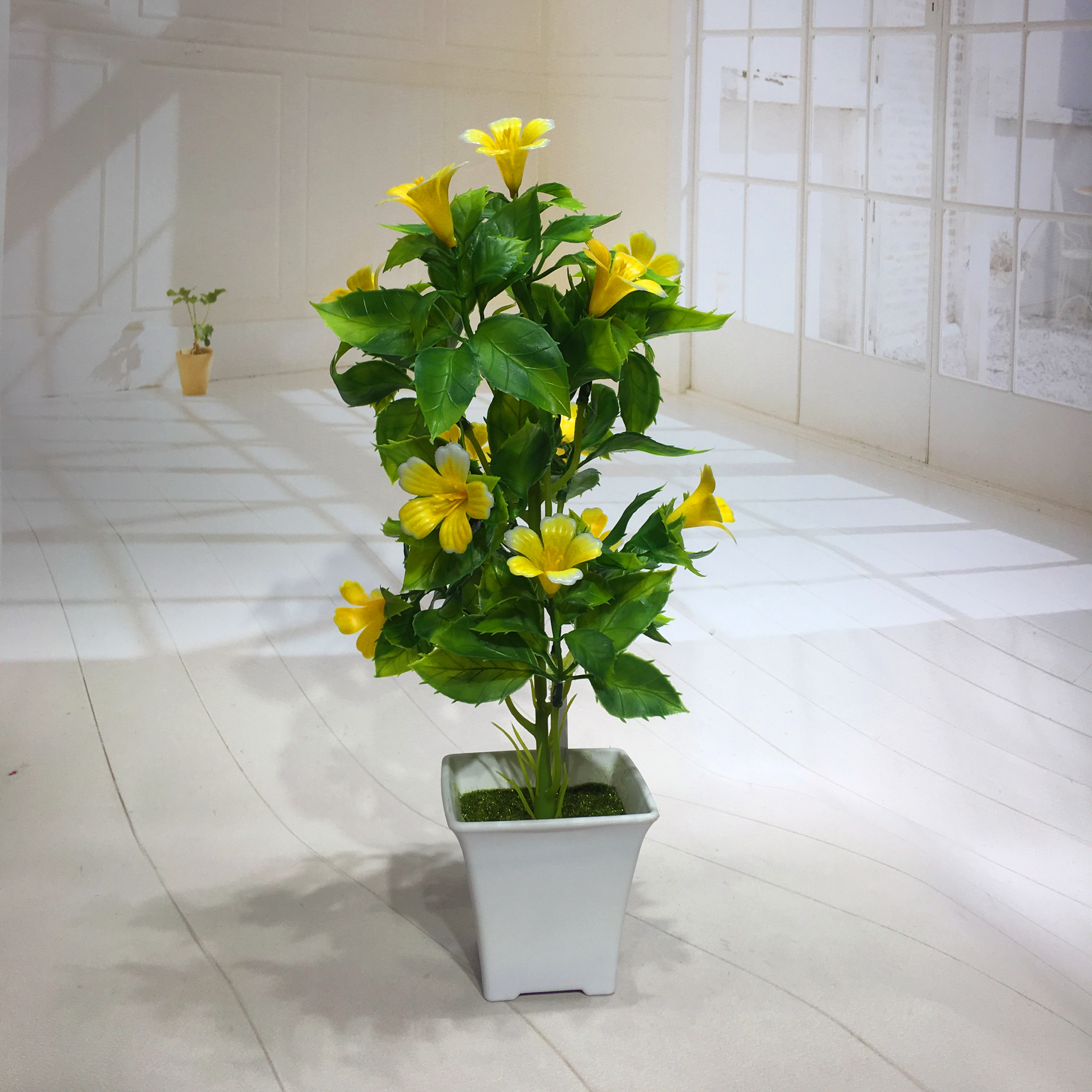 Mini artificial bonsai flowers, small potted plants, factory direct sales of artificial flower plants Application Scenario