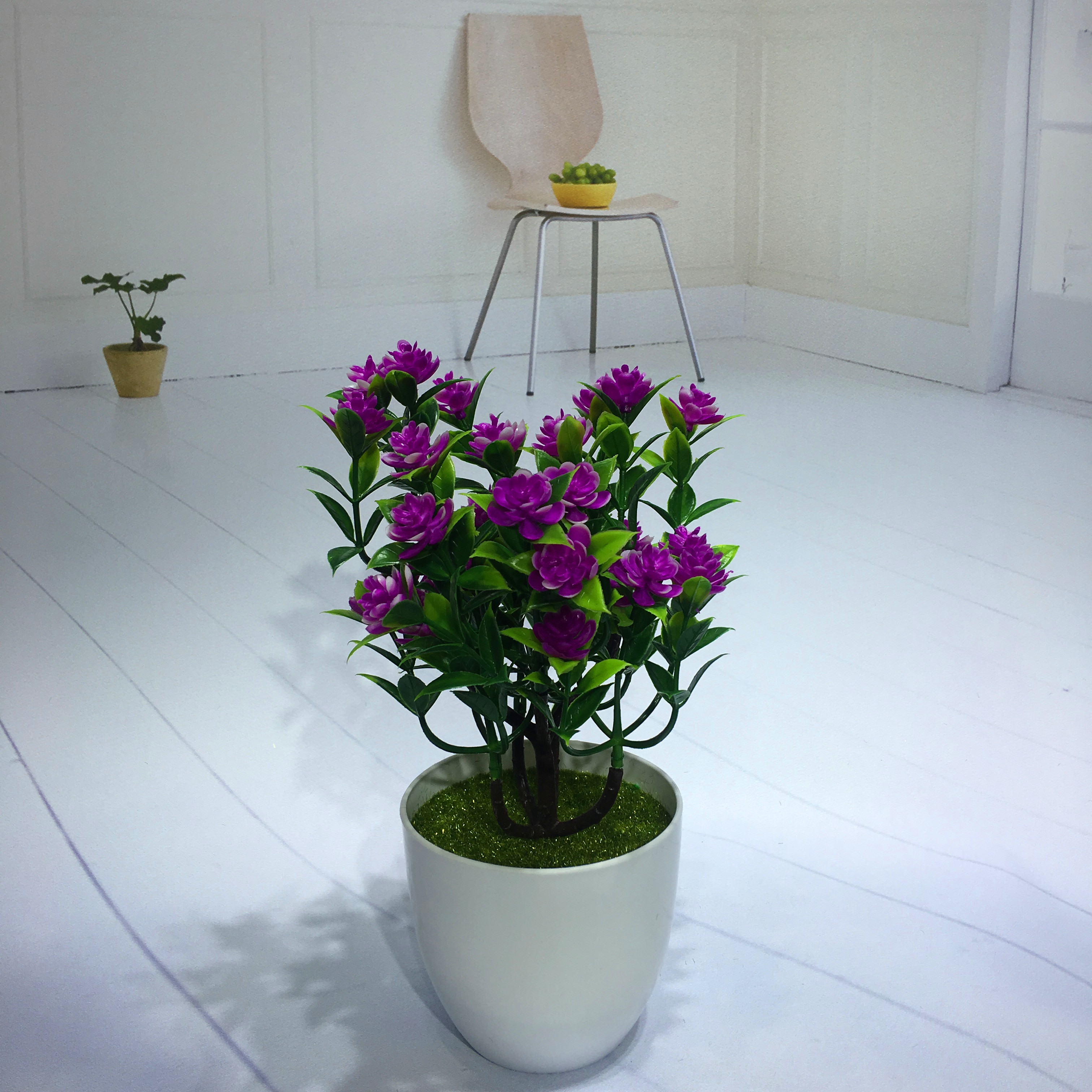 Mini artificial bonsai flowers, small potted plants, factory direct sales of artificial flower plants
