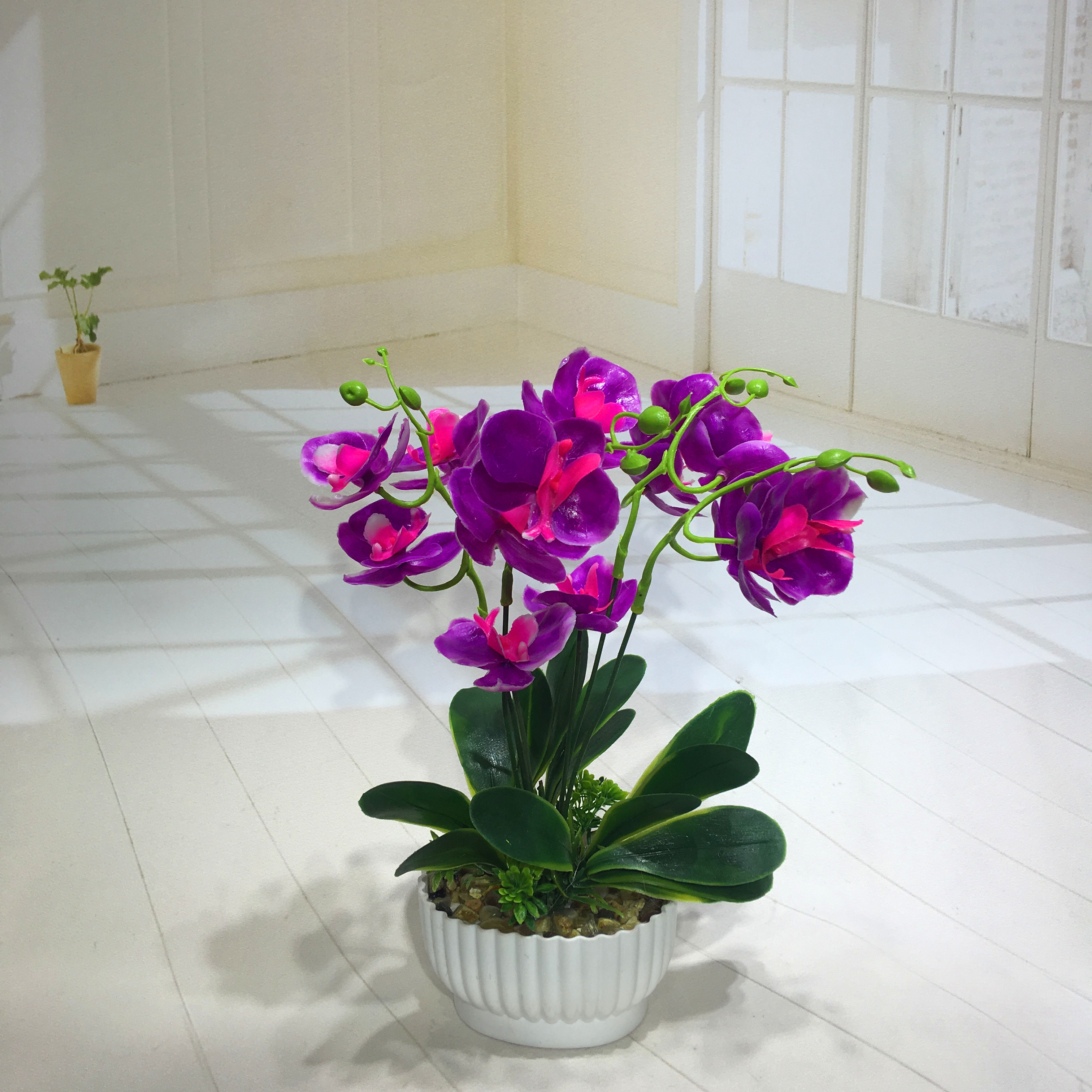 Mini artificial bonsai flowers, small potted plants, factory direct sales of artificial flower plants details Picture