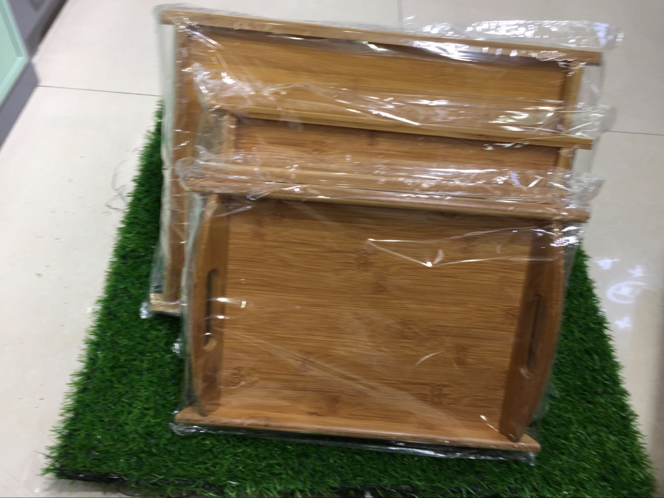 Creative tea tray European household tray Rectangular cup drag tray coffee table fruit tray two ear drag
