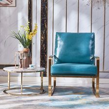 电镀钛金 后现代设计单轻奢单人沙发椅 北欧客厅单椅后现代简约