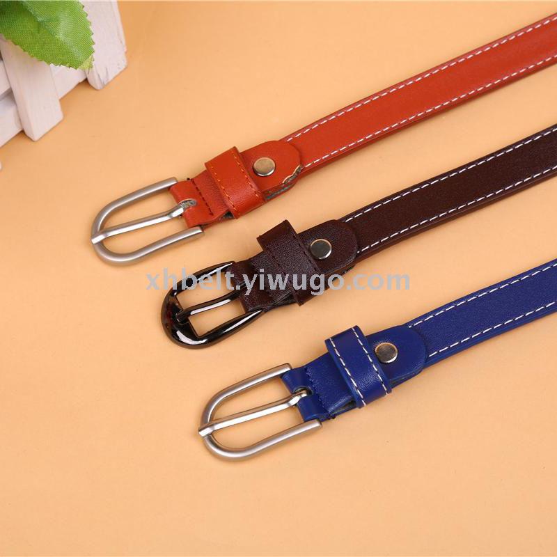 Women's leather belt pure cowhine fashionable 100 WEAR NEW women's belt contracted South Korean women's jeans thumbnail