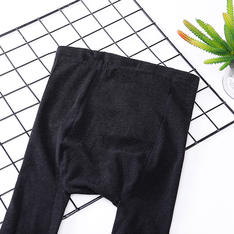 地摊春秋款棉料保暖孕妇裤打底袜 U形托腹可调节踩脚9059