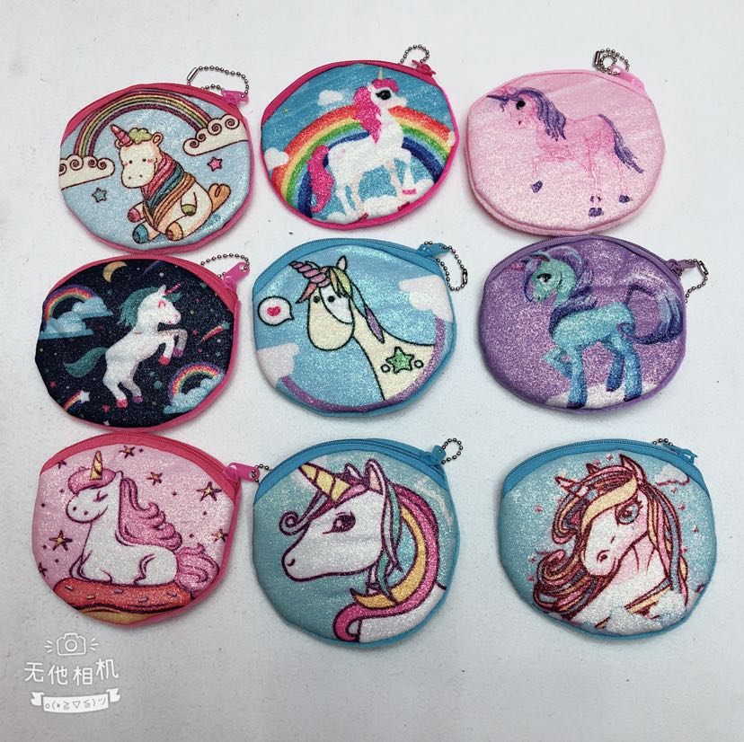 Plush wallet, 10cm fine powder wallet, unicorn wallet details Picture