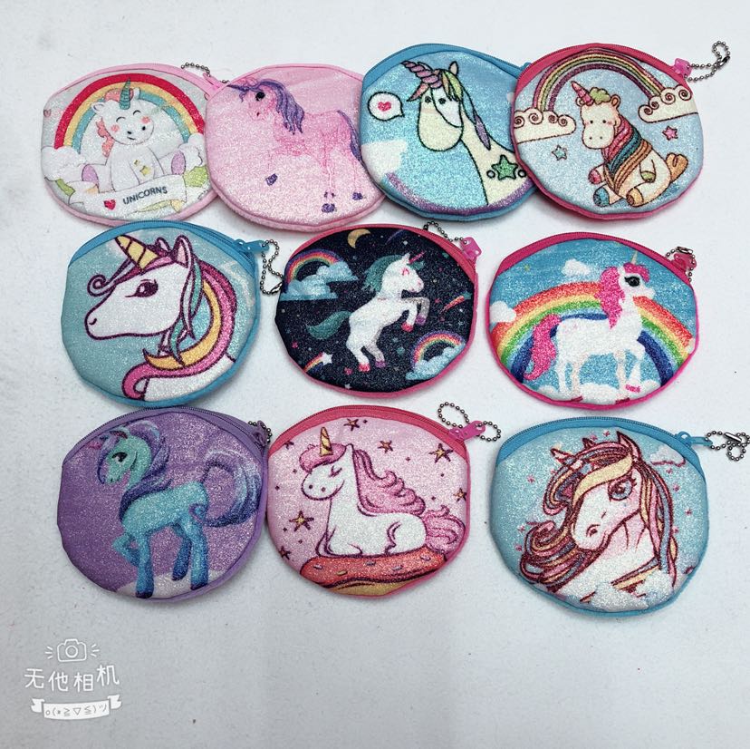 Plush wallet, 10cm fine powder wallet, unicorn wallet