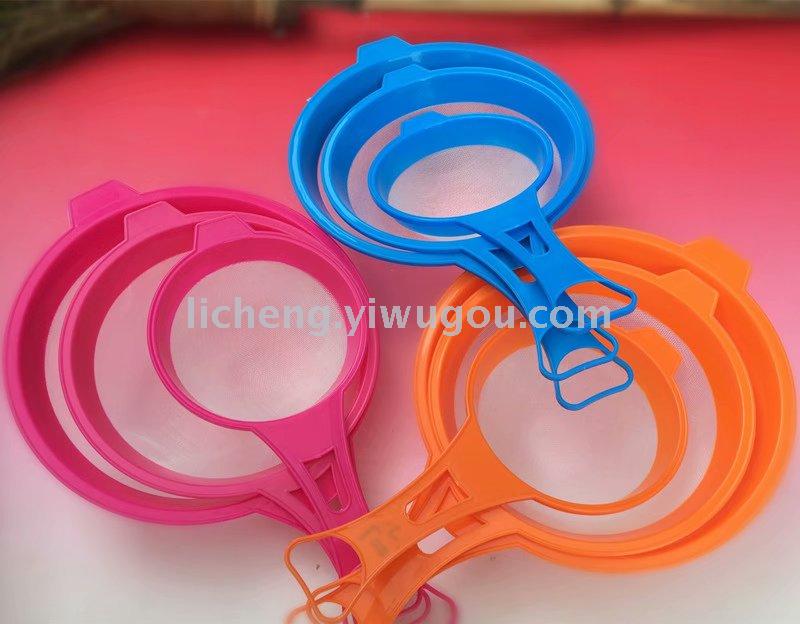 Plastic mesh screen drain screen washing rice screen handle rice screen