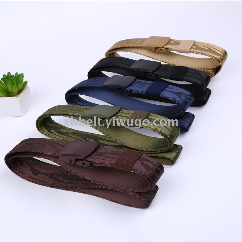 Elastic canvas belt male nylon braided belt leisure elastic belt webbing autumn winter style thumbnail