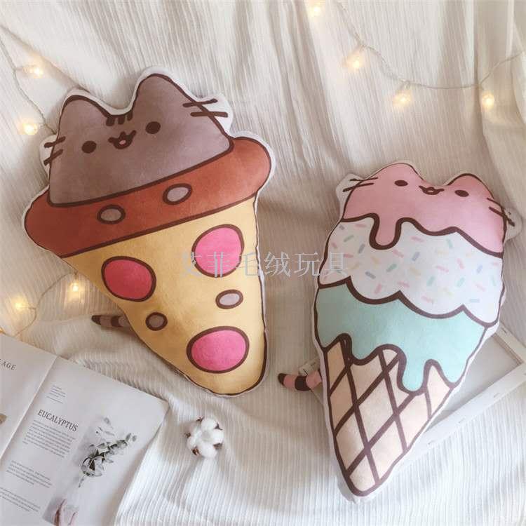 ins influencer lindo helado donut gatito estampado cojín cojín peluche