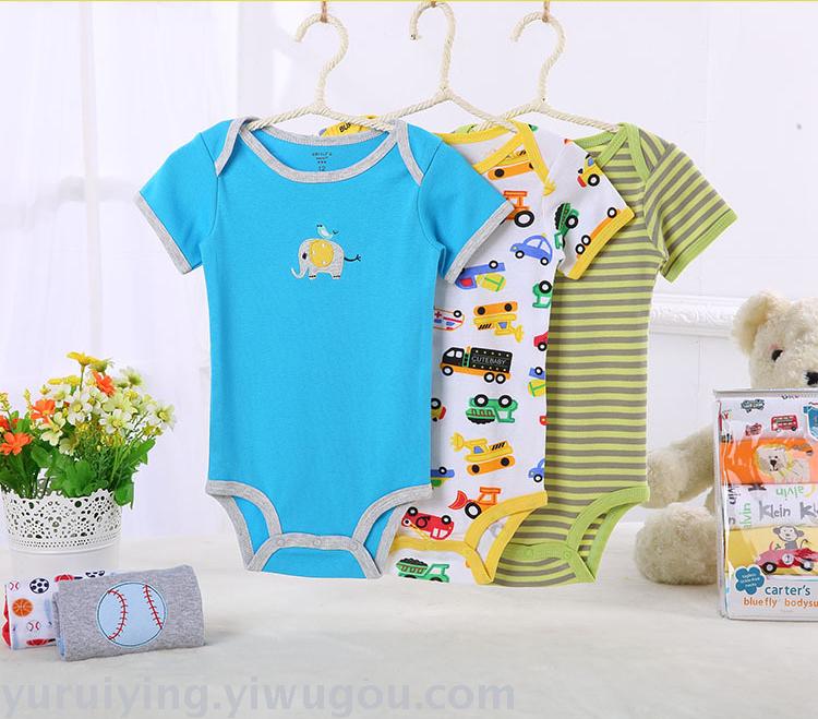 Five pieces of short-sleeved Hayi baby one-piece dress and Hayi embroidered dress in an envelope Specification image