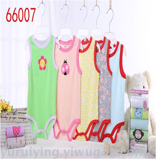 Five pieces of vest, baby one-piece suit and embroidered clothes