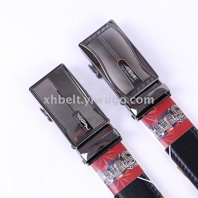 Fashion men business automatic buckle leather belt alloy buckle leather belt men's new