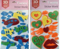 The new children's hand-made non-woven fabric layer by layer with cartoon stickers decorative stickers