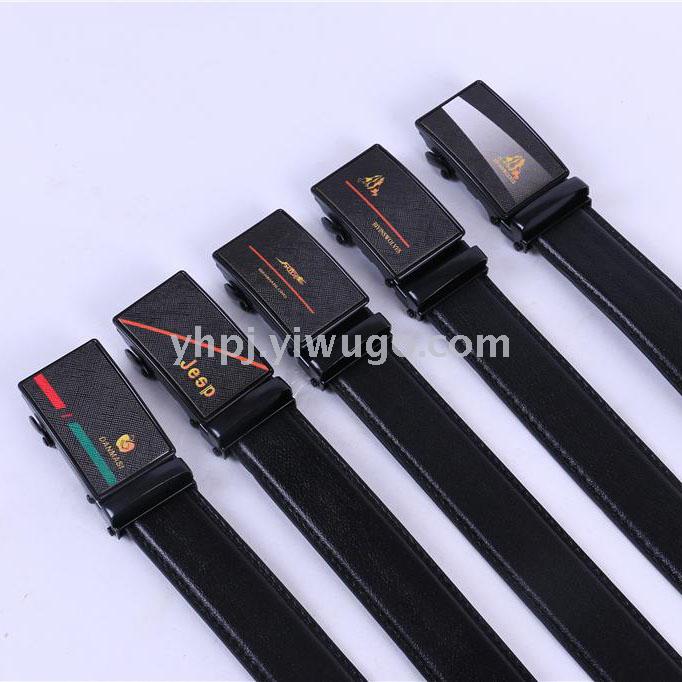 Factory direct sales of fashionable and casual men's automatic buckle 801 pattern automatic half-toothed men's belt