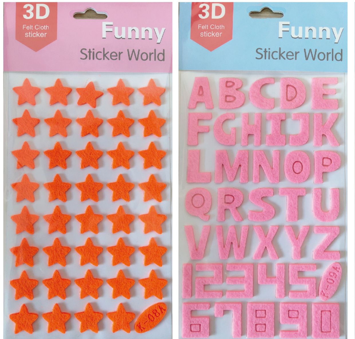 New children's hand-made non-woven pasted alphabet star smiley face series