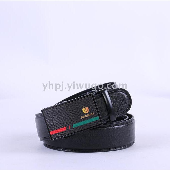 Venta directa de fábrica moda casual hombre automático hebilla 801 patrón automático medio diente hombre cinturón details Picture