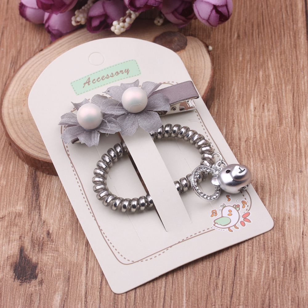 10-yuan accessory boutique, one-piece clip, rubber band set, bow headwear, Korean hair flower, hair clip, side clip wholesale