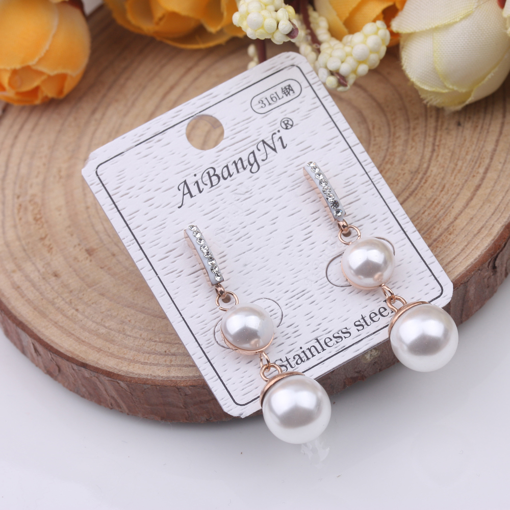 10元店饰品防过敏钛钢耳环网红时尚耳钉百搭气质耳坠饰品女