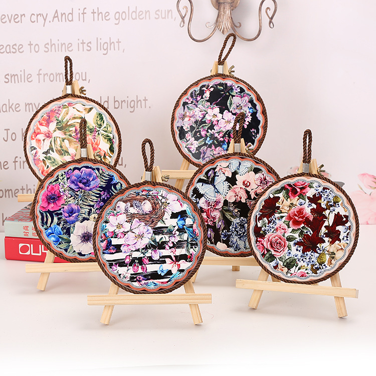【LOVELY HOME】【 Chi Jia 】 Ceramic Pot Pad Heat Transfer Hanging Plate High-temperature Resistant anti-scald Pad Home Decoration Hanging plate