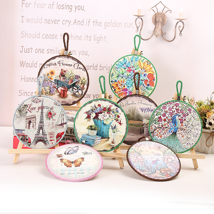 Ceramic pot pad heat transfer kitchen heat pad home decoration hanging dish gift heat plate