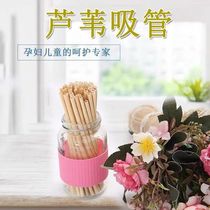 Disposable environmentally friendly reed straw degradable bubble tea cold drink coffee drink natural bamboo plant