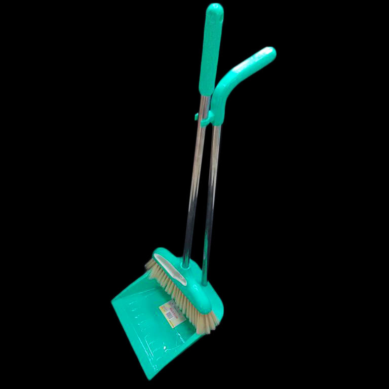Stainless steel rod triangular hollow broom dustpan set New soft wool broom garbage shovel set RS-3702 thumbnail
