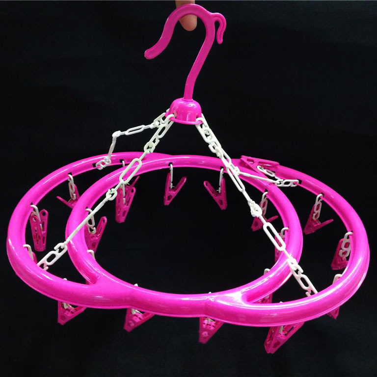 20夹长圆形晒架20头内衣袜子晾晒衣架双C形晾衣架工厂直销RS-5599