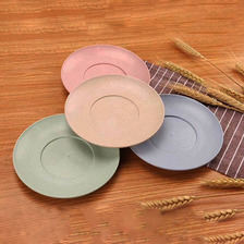 环保麦香餐具碟可分解小麦秸秆碗碟牛皮纸礼盒装碟子批发RS-8426
