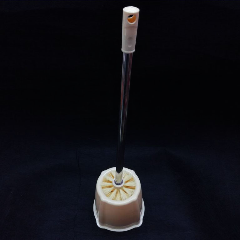 Stainless steel handle Round base ball head Toilet brush set Metal rod Toilet brush with seat RS-3412