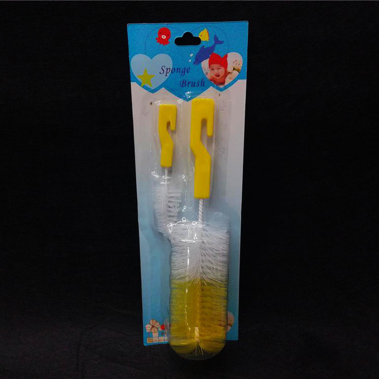 Suction card with 7-figure handle Baby bottle brush set Baby bottle pacifier Brush set Baby Brush Factory direct sales RS-3663 thumbnail