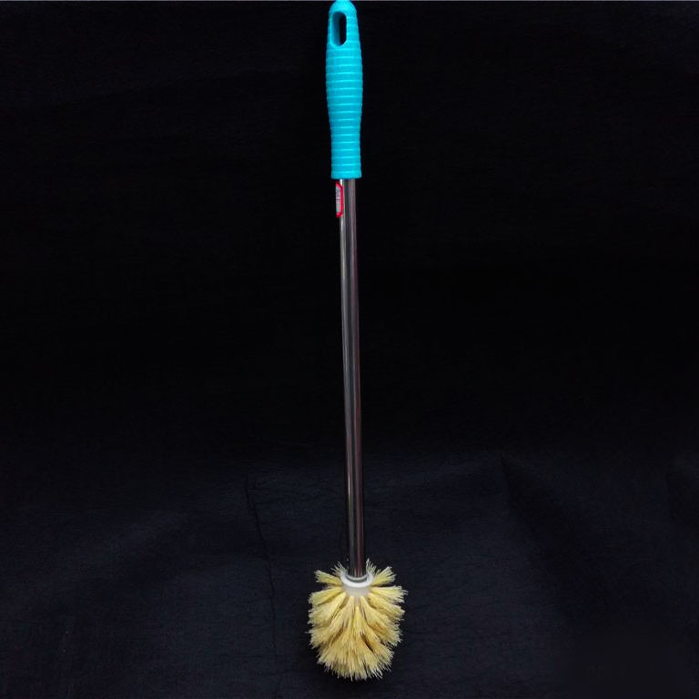 Thick non-slip stainless steel handle ball head Toilet brush Metal handle round head Cleaning toilet brush RS-3689