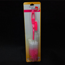 Paper card with rotating handle baby bottle brush set Baby bottle pacifier brush set multi-purpose baby brush wholesale