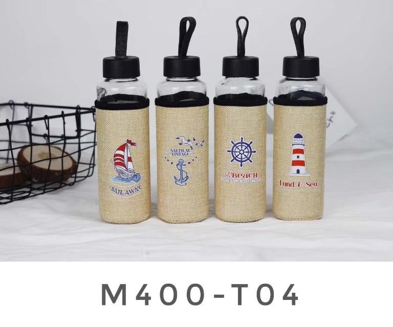 Glass, coat linen cover, anti - iron fashion cup, easy to carry. thumbnail