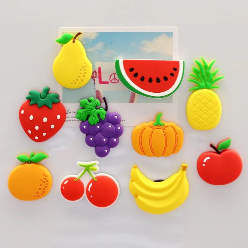 厂家定制 水果 创意冰箱贴 磁贴 软胶儿童卡通磁贴 图