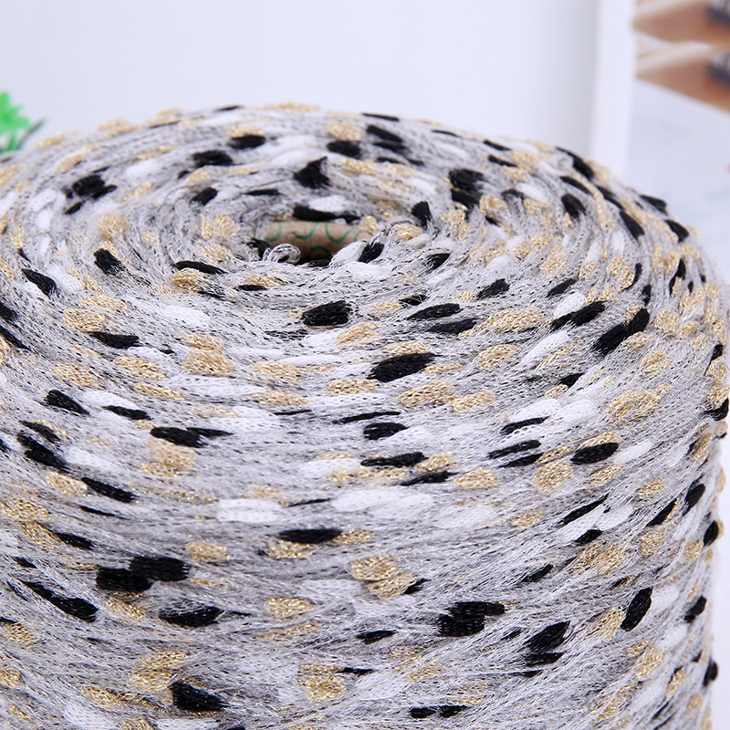 Special yarn, colored knot yarn, colored three-color lantern yarn details Picture