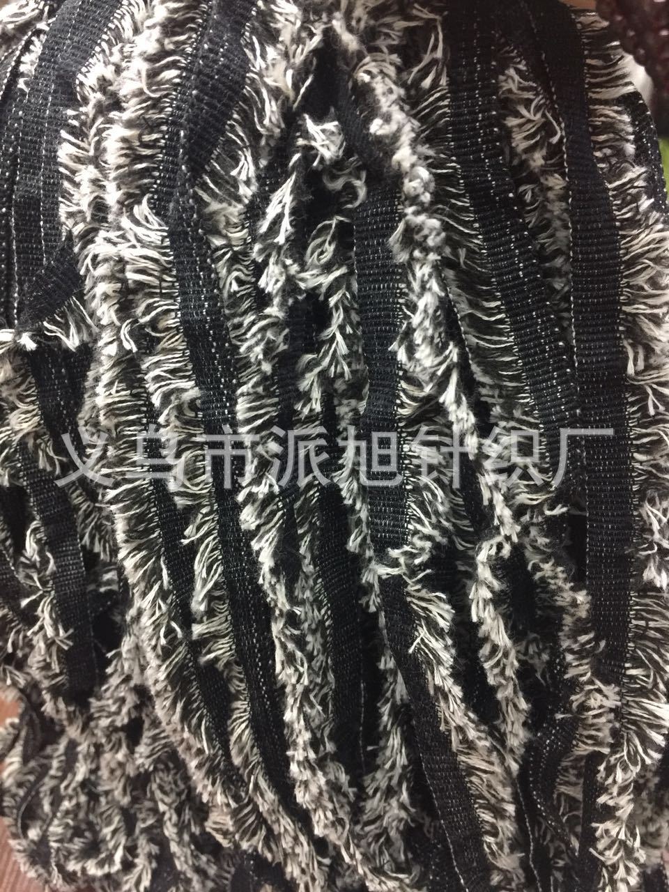 2 cm wide ribbon tassels, made of black and white polyester-cotton material, factory direct sales