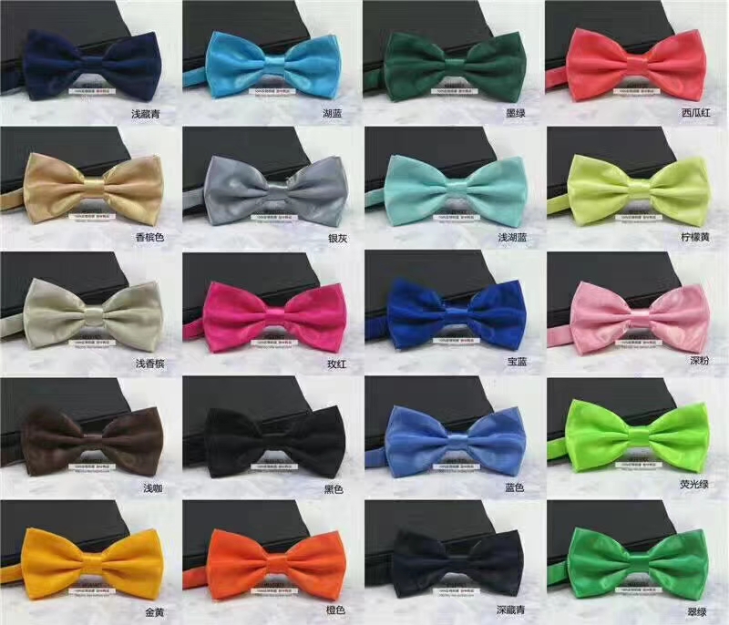 High-end bow tie multi-color solid color series, unisex bow tie with shoulder straps Specification image