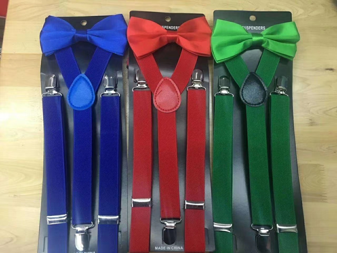 High-end bow tie multi-color solid color series, unisex bow tie with shoulder straps