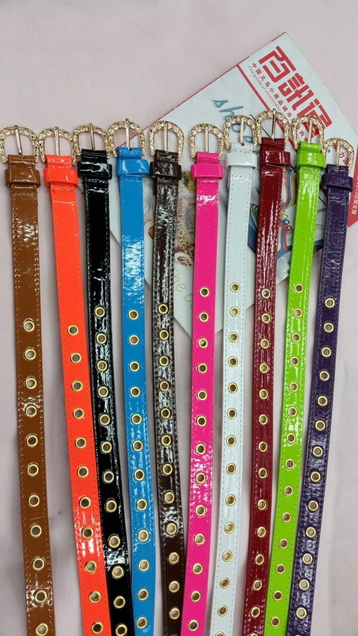 Children's belt manufacturers direct women's candy color belt children with much eye belt thumbnail