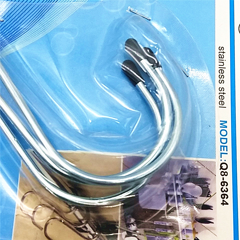 Sunshine Department Store multi-functional household stainless steel S-shaped iron hook, kitchen installation S-shaped metal hook, 5-inch small S-shaped hook Specification image