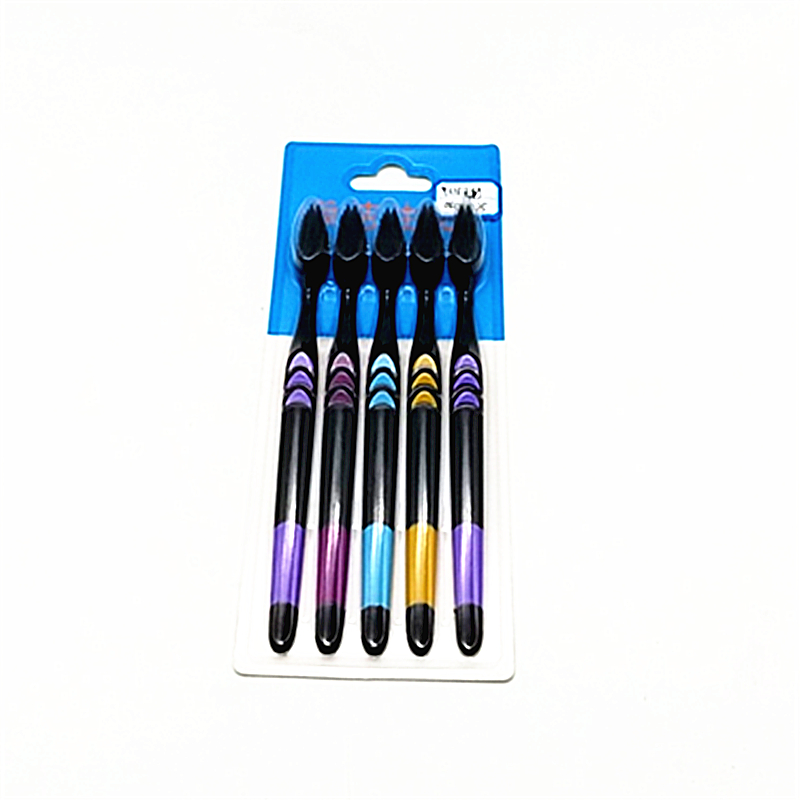 Sunshine Department Store Yake Soft Bristle Toothbrush 5-tube set Bamboo Charcoal soft bristle Adult Toothbrush, Home travel toothbrush