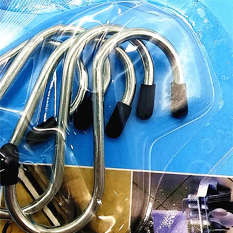 Sunshine Department Store's multi-functional household stainless steel S-shaped iron hook, kitchen S-hook, metal hook S-hook, 3-inch small size Application Scenario