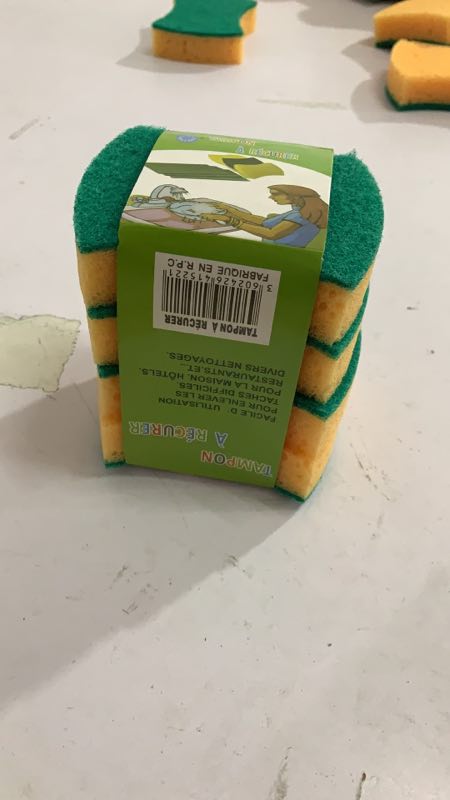 多孔腰型海棉百洁布厨房清洁用品