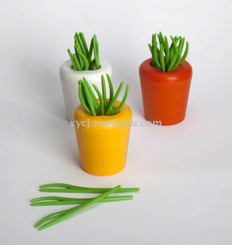 Direct sales of carrot fruit forks from the manufacturer. Novel and creative, popular fruit forks for daily use at home details Picture